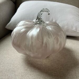 NWT Purple Glass Pumpkin Decor